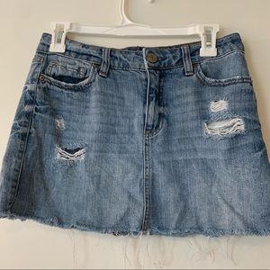 Aeropostale ripped denim skirt